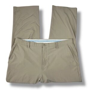 FootJoy FJ Men’s 40x30 Khaki Flat Front Stretch Polyester Golf Pants